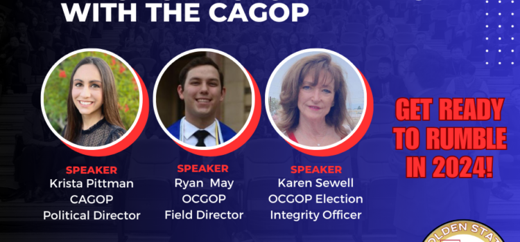 GSRW Presents Election Integrity & Volunteerism with CAGOP