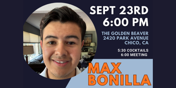 Young Republican Influencer Max Bonilla to Speak at Sept Meeting